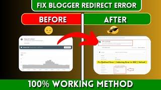 Indexing Problem 100%  Fix Redirect error Solve Redirect Error In Blogger
