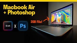 M1 Macbook AIR Graphic Design Stress Test With Photoshop — Incredible Performance