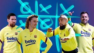 TIC TAC TOE with the WHOLE Barça squad featuring Messi Piqué Griezmann...