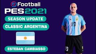 E. CAMBIASSO face+stats Classic Argentina How to create in PES 2021