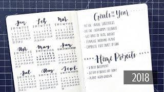 PLAN WITH ME  Bullet Journal Setup for 2018 in a NEW Notebook