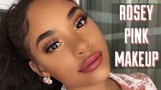 ROSEY PINK GLAM SLAY WITH GLITTER EYES  ITSMYRAYERAYE PALETTE