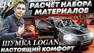 Шумоизоляция Renault LOGAN за 1 день  Система Настоящий Комфорт  Расчёт материалов  Рено Логан