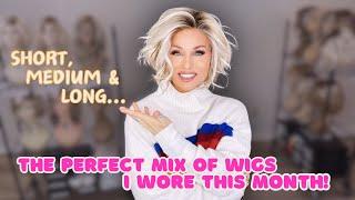 SHORT MEDIUM & LONG WIGS... See the PERFECT MIX of WIGS I WORE THIS MONTH  ️️️ #WIGLIFE 