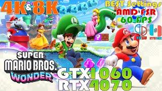 Super Mario Bros. Wonder PC  YUZU and RYUJINX Best Settings Performance Test  60FPS  FSR