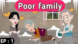 Poor family part 1  English story  Learn English Stories in English   Sunshine English