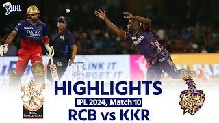 RCB vs KKR IPL 2024 Highlights Royal Challengers Bengaluru vs Kolkata  Today Full Match Highlights