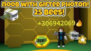 Noob With Gifted Photon Bee Gets 25 Bees in 30 Minutes Bee Swarm Simulator