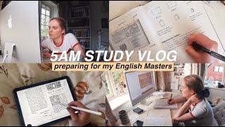 5am Study Vlog preparing for my masters degree