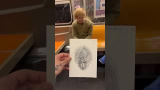 Drawing celebrities on the NYC subway and getting their reactions