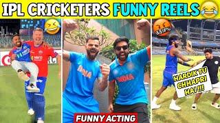 IPL Cricketers Funny Reels With Social Media Content Creators  Kohli Warner Hardik Kuldeep