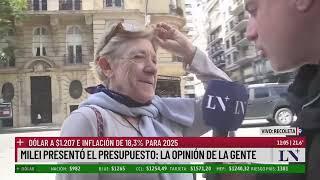 Milei presentó el presupuesto 2025 la opinión de la gente