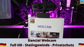 Dancial Webcam Full HD - Stativgewinde - Privatschutz von Amazon für 30€ Gutes Bild Super Mikro
