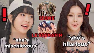 EUNCHAE and EUNBI talked about the members who give them a hard time the most LE SSERAFIM IZONE