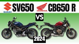 Suzuki SV650 vs Honda CB650 R  Side by Side Comparison  Specs & Price  2024 Philippines