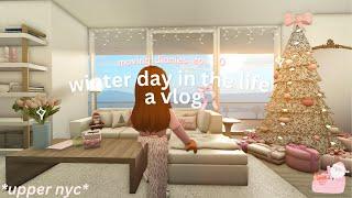   a winter day in my life  bloxburg roleplay 