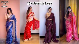 15 Poses In Saree You Must Try  Elegant and Aesthetic  Santoshi Megharaj