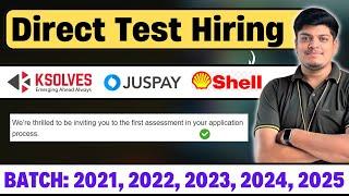 4 Direct Test Hiring  No Shortlisting  Off Campus Drive  2021 2022 2023 2024 2025 BATCH Apply