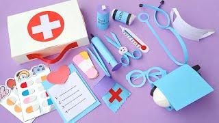 How to make paper Doctor Set  DIY doctor set with paper  Paper Toys  Paper Craft  Homemade craft