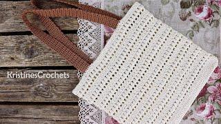 Easy Crochet Puff Stitch Tote Bag Tutorial