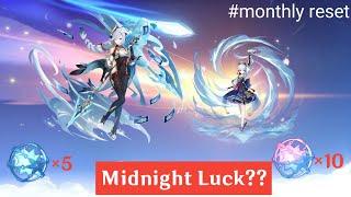 Lucky Midnight pulls  Monthly reset  Ayaka and Shenhe Banner  Genshin Impact