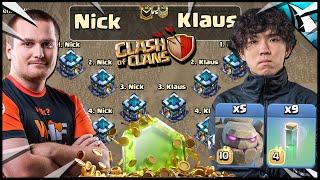 Klaus used 5 Golems & 9 Invisibility Spells vs Nick PRO vs PRO