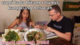 Masak Buat Suami Cumi Lada Hitam + Tumis Kangkung Belacan  Recepi  Mark Weins