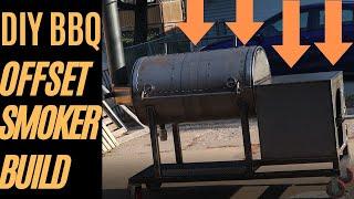 Offset Smoker Build  82 gallons  DIY Texas Style Offset Smoker