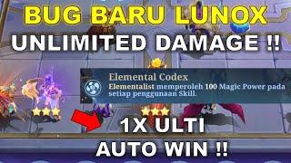 BUG BARU LUNOX UNLIMITED DAMAGE  1X ULTI LANGSUNG AUTO WIN  COMBO MAGIC CHESS TERKUAT 2024