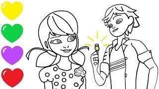 Miraculous Ladybug Marinette and Adrien Nova Yellow Diamond wedding gift Coloring Book for kids