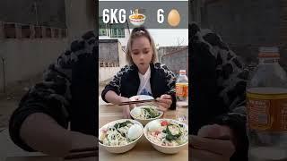 Biggirl Eating Challenge  6kg ramen 6 eggs   #asmr #food #shorts