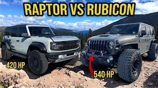 New Bronco Raptor vs Jeep Rubicon 392 Off-Road Head to Head