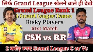 CHE vs RR Dream11 Team  Chennai Super Kings vs Rajasthan Royals Dream11 Prediction  IPL