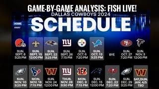 #Cowboys Fish LIVE - #NFL Schedule Review Game-by-Game. Playoffs Again. RIGHT?