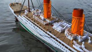 HMHS Britannic Model Sinking at the Lake  Its the End 