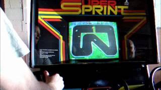 Atari Super Sprint Arcade Machine Restored Great Condition Playing Driving Game