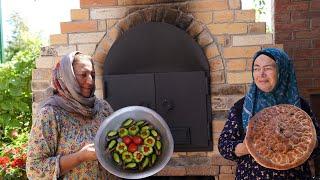 How to cook Vegetable Dolma. Azerbaijan Cuisine. Fresh Bread and Samovar Tea