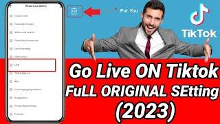 tiktok par live option kaise laye 2023  go live on tiktok Without 76k followers 2023