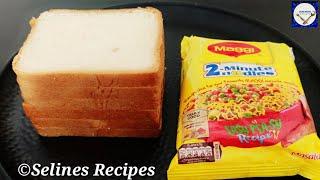 5 Minutes Evening Snacks Recipe  Crispy &Tasty Bread SnacksMaggi Puff RecipeMaggi Recipe 