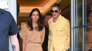 Brad Pitt & girlfriend Ines de Ramon spotted leaving hotel in NYC