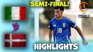 Italy v Denmark  U17 Euro Championship semi-final  Highlights 02-06-2024