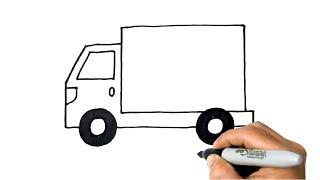 How to Draw a Delivery Truck Easy Step by Step