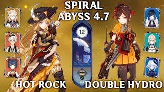 Navia Hot Rock & Chiori Double Hydro. Spiral Abyss 4.7. Genshin Impact 4.7