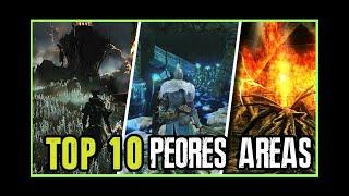 TOP 10 Las PEORES AREAS en la Saga Souls Incluyendo ELDEN RING