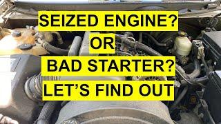 Symptoms Of A Seized  Locked Engine - How To Tell It’s Not A Bad Starter