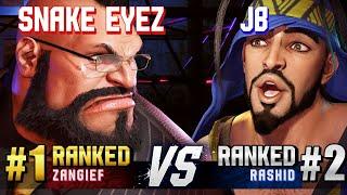 SF6 ▰ SNAKE EYEZ #1 Ranked Zangief vs JB #2 Ranked Rashid ▰ Ranked Matches
