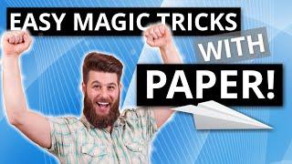 Easy Magic Tricks With Paper Anyone Can Do  - Paper Magic Tricks - Sawing in Half & More