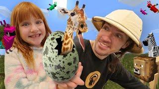 Adley & Niko BABY ANiMAL SAFARi   Pet Neighborhood & Vet Check Up G for Gaming Minecraft Movie