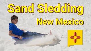 Sledding at White Sands National Park