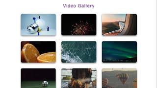 Responsive Video Gallery Using HTML5 CSS3  Vanilla Javascript